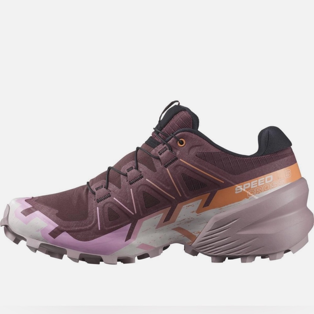 Salomon Speedcross 6W Trail Running Shoes 475818 Womens 8 NIB Mauve Grape Papaya - Picture 5 of 13